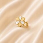 Six Petal Floral Ring | Gold & Mother of Pearl - Image 3