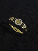 Gold Tree of Life Bangle Bracelet for Women – Stainless Steel CZ - Image 6
