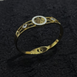 Gold Tree of Life Bangle Bracelet for Women – Stainless Steel CZ - Image 2