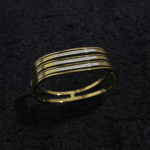 Gold Triple Row Crystal Bangle Bracelet for Women – Stainless Steel CZ - Image 3