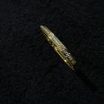 Gold Baguette Crystal Bangle Bracelet for Women – Stainless Steel CZ - Image 3