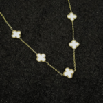 Gold White Clover Anklet for Women – Stainless Steel Payal - Image 4