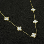 Gold White Clover Anklet for Women – Stainless Steel Payal - Image 3