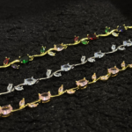 Crystal Vine Bracelet for Women – Gold & Silver Floral Leaf Design - Image 2